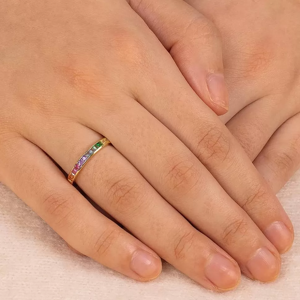 Pia Bijoux Bagues | Bague Arc-en-Ciel Rayonnant