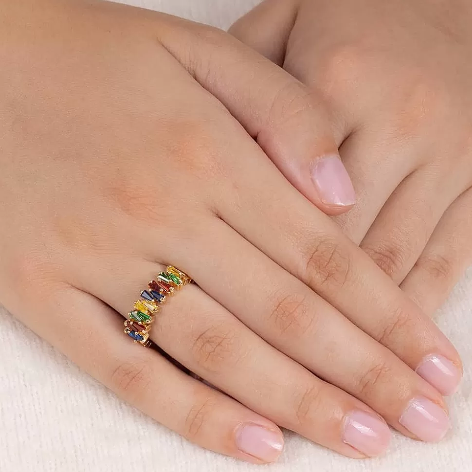 Pia Bijoux Bagues | Bague en Cristal Reflets Arc-en-Ciel