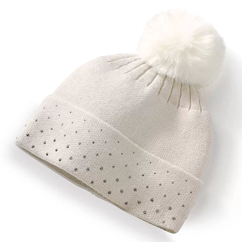 Pia Bijoux Accessoires Cheveux | Bonnet Crème Vœux d’Hiver