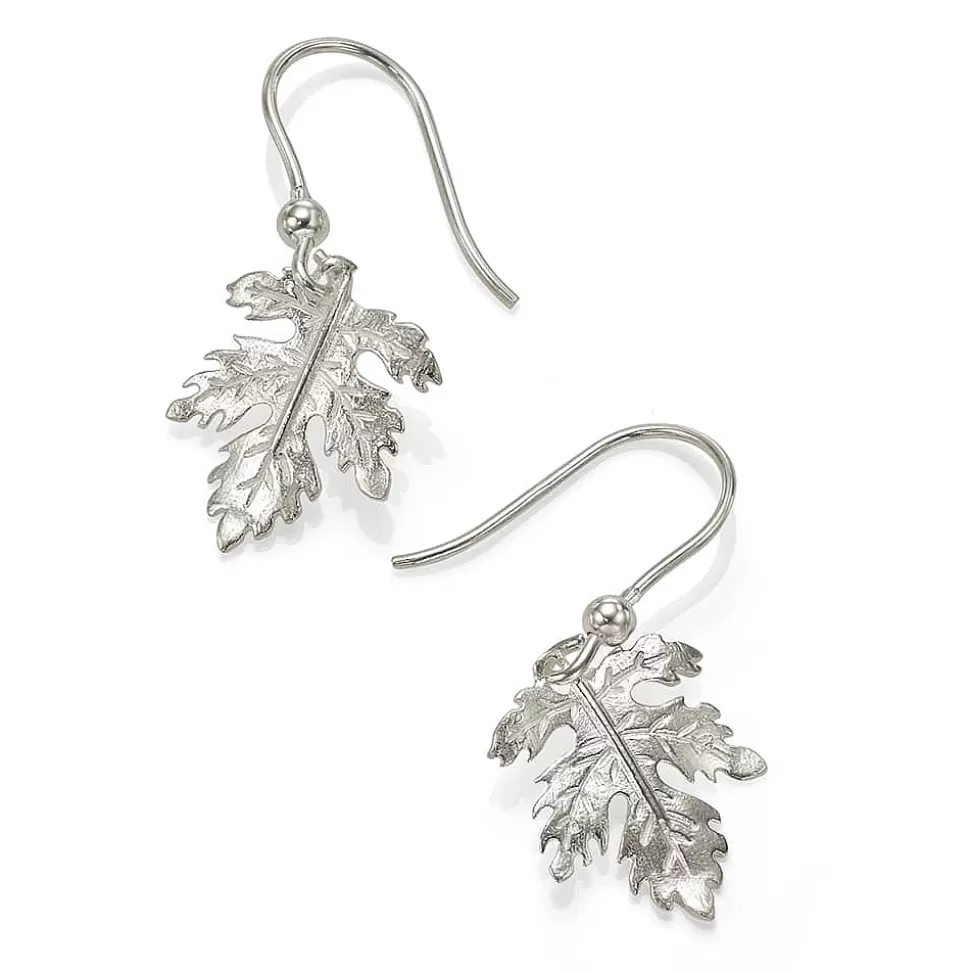 Pia Bijoux Boucles D'oreilles | Boucles d’oreilles en Argent Feuilles de Longévité