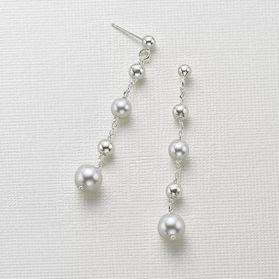 Pia Bijoux Boucles D'oreilles | Boucles d'oreilles en Argent Ponctué d’une Perle