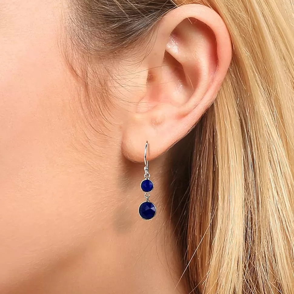 Pia Bijoux Boucles D'oreilles | Boucles d'oreilles Lapis Sagesse Éveillée