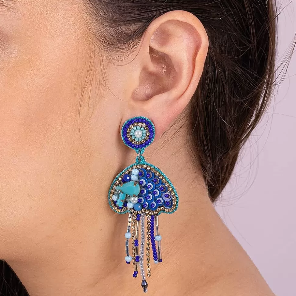 Pia Bijoux Boucles D'oreilles | Boucles d'oreilles Méduse Énergie Électrique