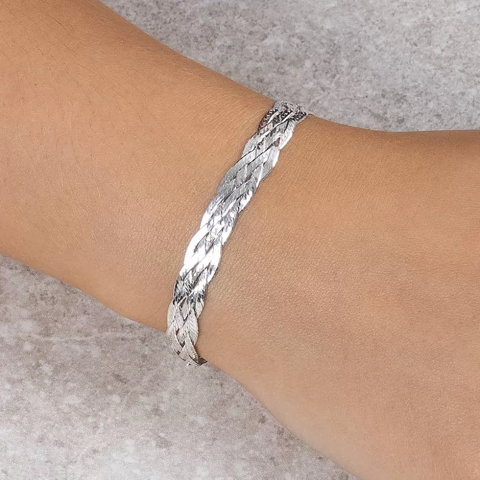 Pia Bijoux Bracelets | Bracelet en Argent Murmure Tissé