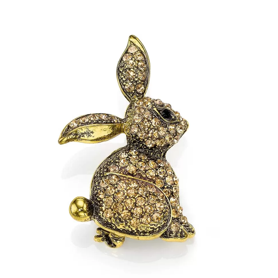 Pia Bijoux Broches | Broches | Broche en Cristal Lapin Heureux