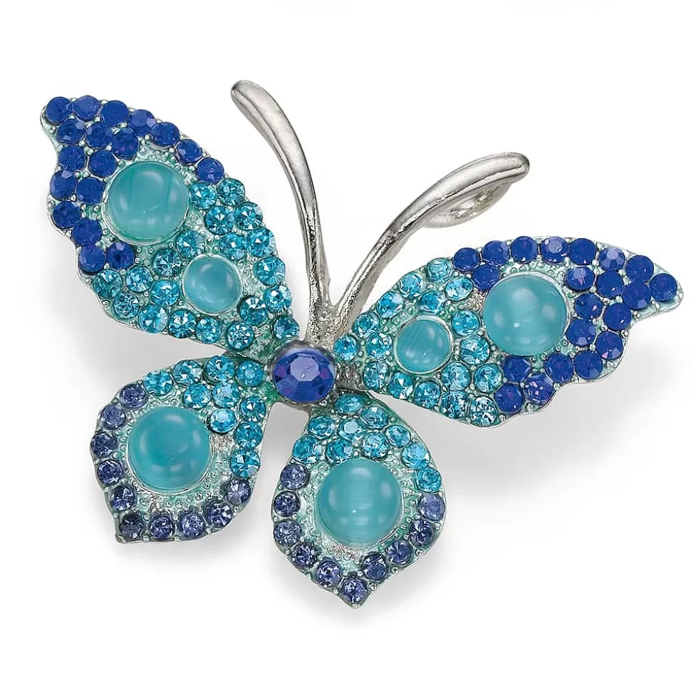 Pia Bijoux Broches | Broches | Broche Papillon Bleu de Bonheur