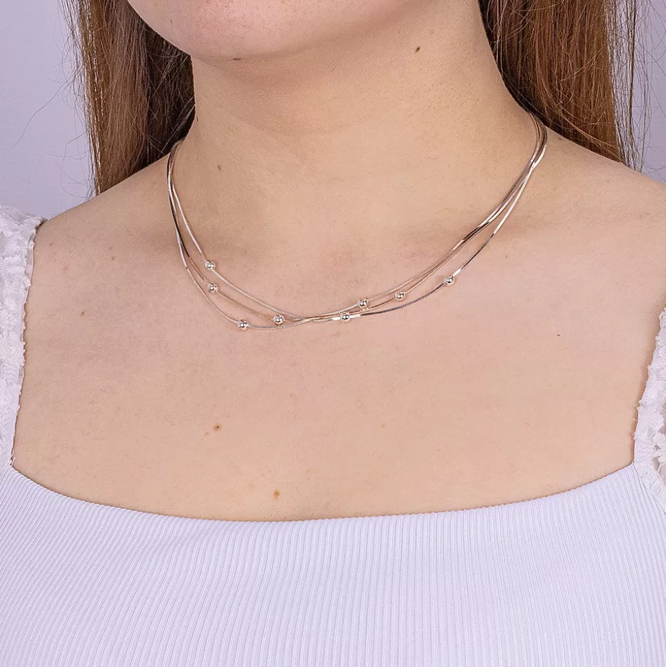 Pia Bijoux Colliers Et Pendentifs | Collier en Argent Parfaitement Ponctué