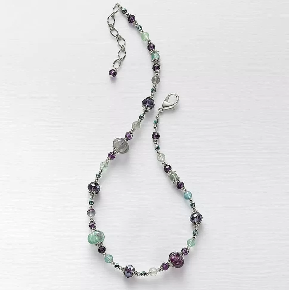 Pia Bijoux Colliers Et Pendentifs | Collier en Fluorite Voir les 2 Côtés