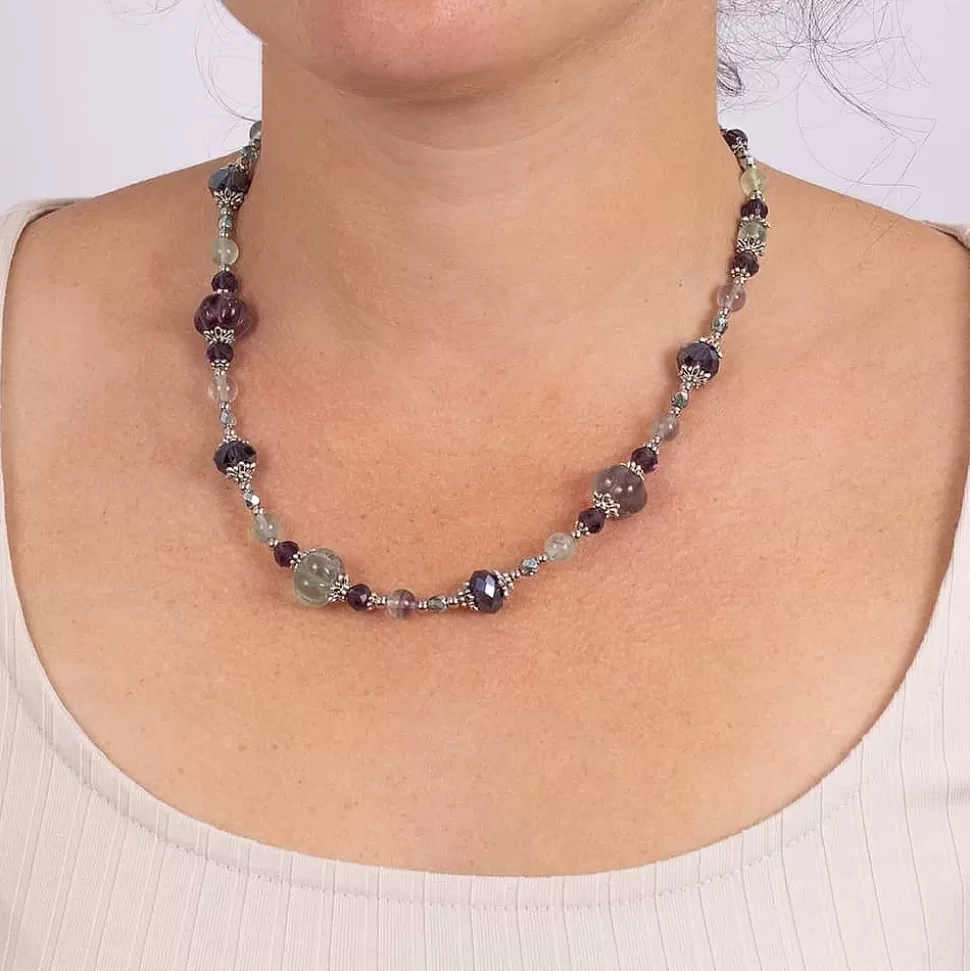 Pia Bijoux Colliers Et Pendentifs | Collier en Fluorite Voir les 2 Côtés