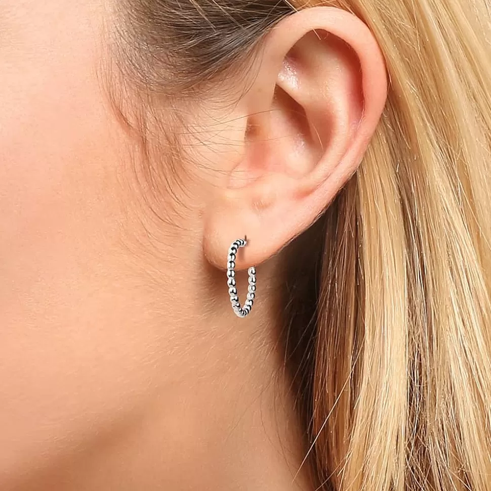 Pia Bijoux Boucles D'oreilles | Créoles en Argent Bullée