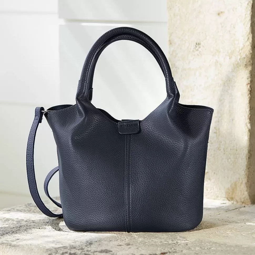 Pia Bijoux Sacs | Mini Fourre-Tout en Similicuir Bleu Marine ou Rien