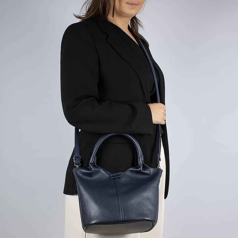 Pia Bijoux Sacs | Mini Fourre-Tout en Similicuir Bleu Marine ou Rien