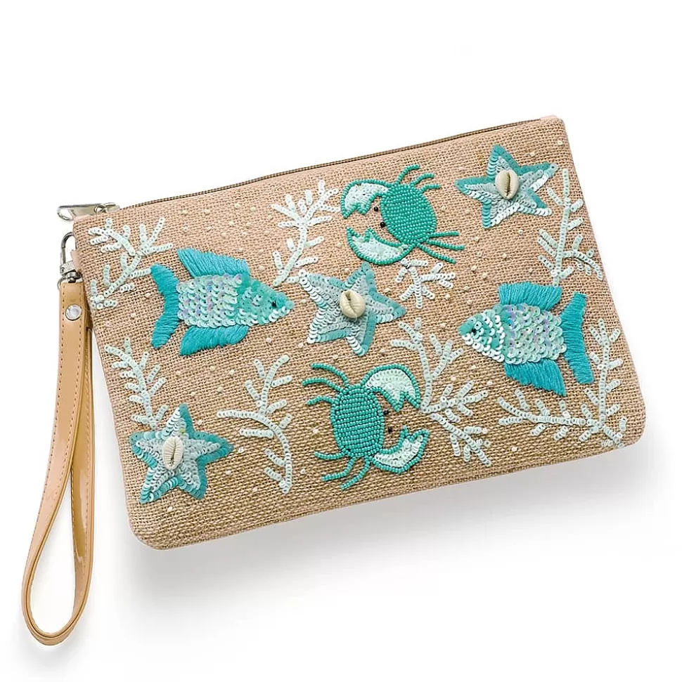 Pia Bijoux Sacs | Pochette Marée Turquoise