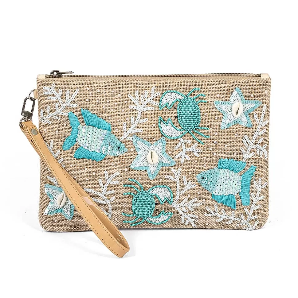 Pia Bijoux Sacs | Pochette Marée Turquoise