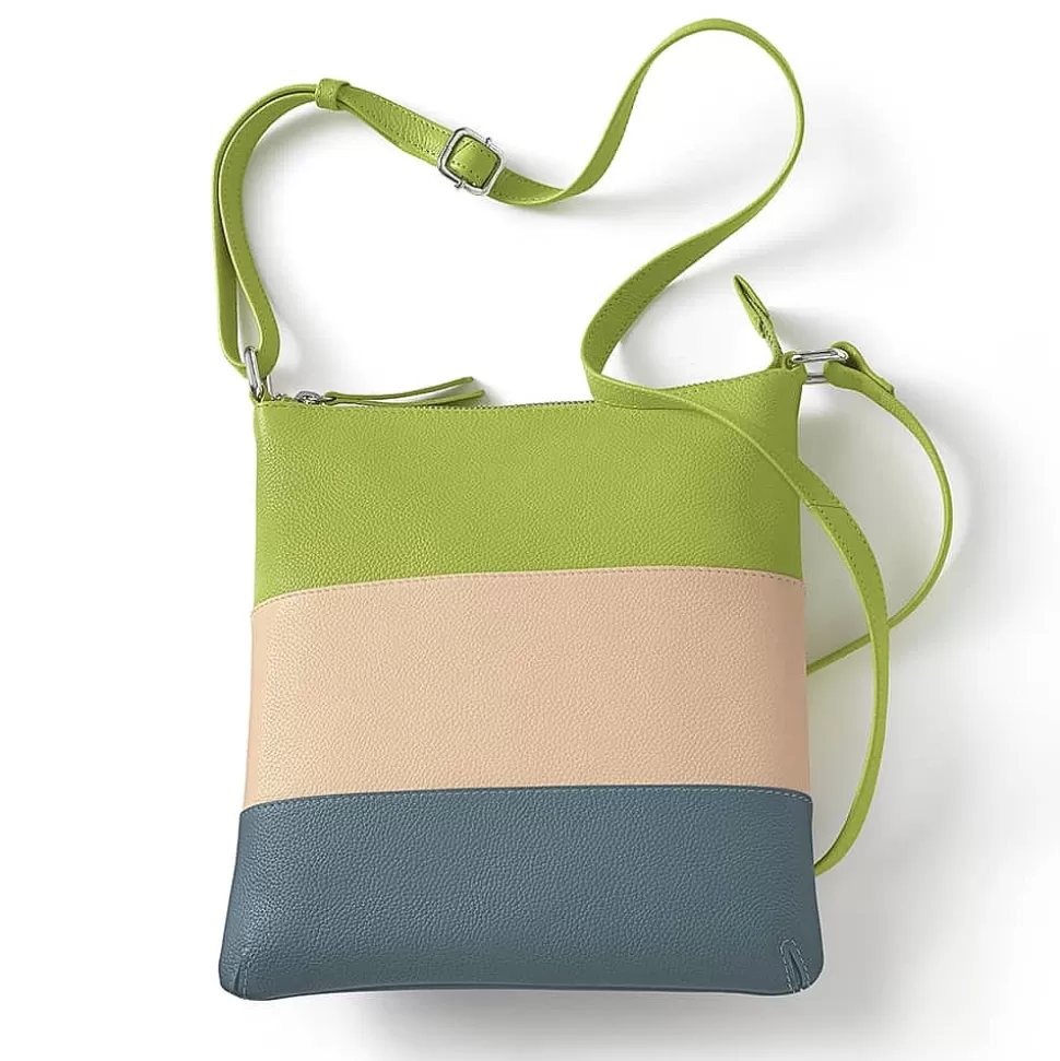 Pia Bijoux Sacs | Sacs Portés Travers | Sac Bandoulière en Cuir Citron Vert à l'Horizon