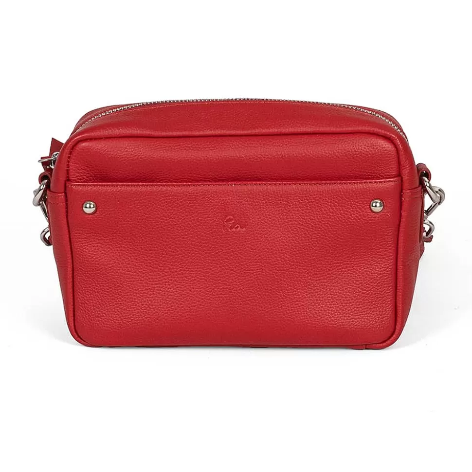 Pia Bijoux Sacs | Sacs Portés Travers | Sac Bandoulière en Cuir Rouge Doucement