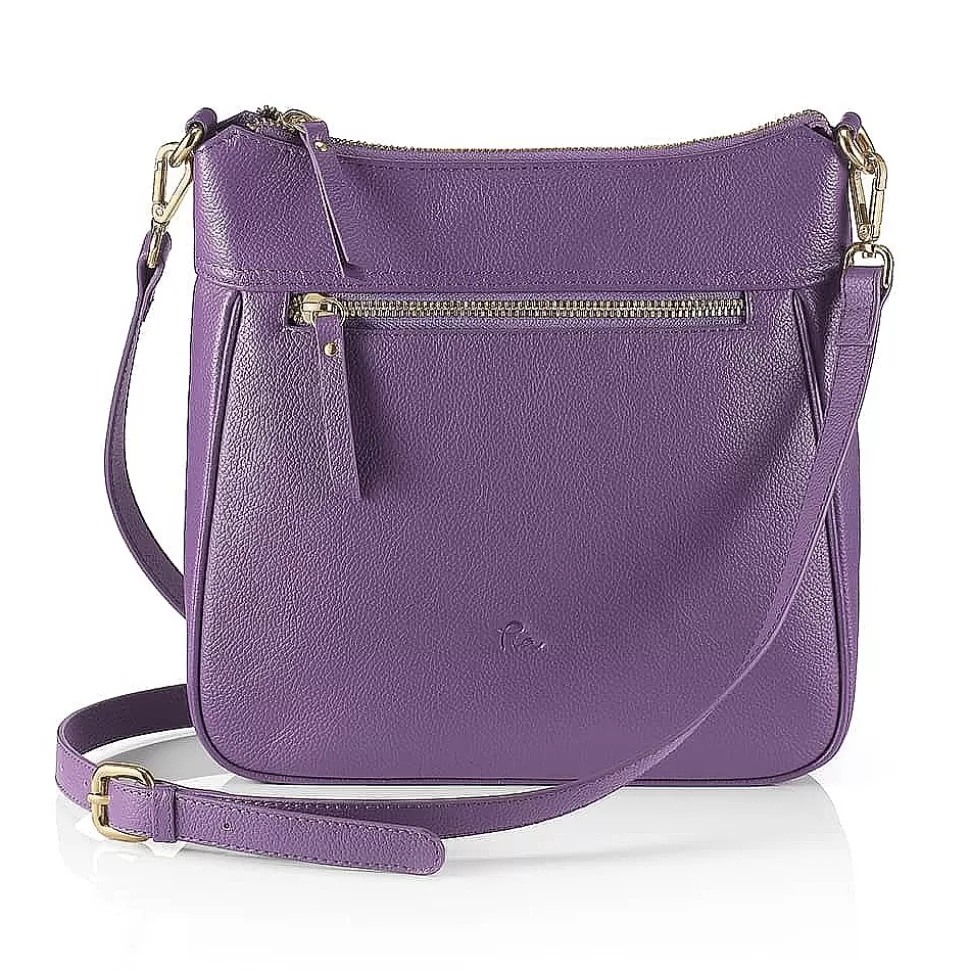 Pia Bijoux Sacs | Sacs Portés Travers | Sac Bandoulière en Cuir Violet Intrépide