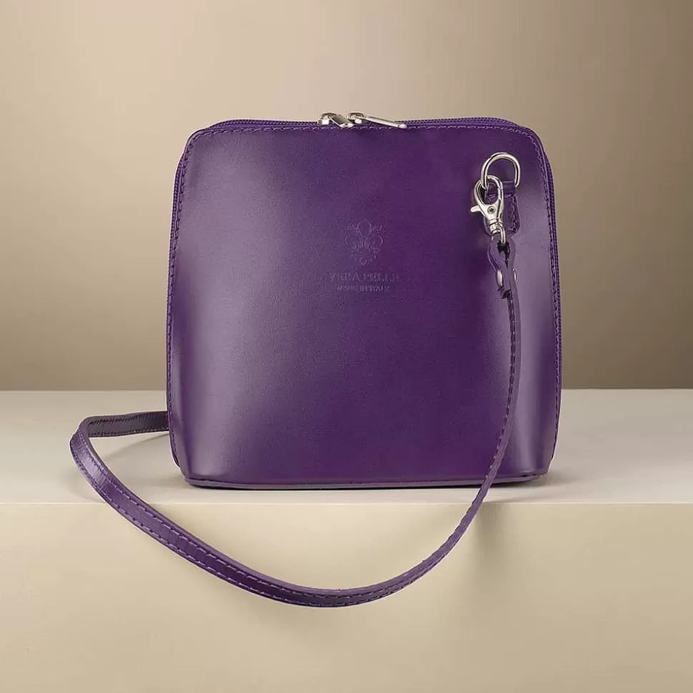 Pia Bijoux Sacs | Sacs Portés Travers | Sac Bandoulière en Cuir Vision Violette