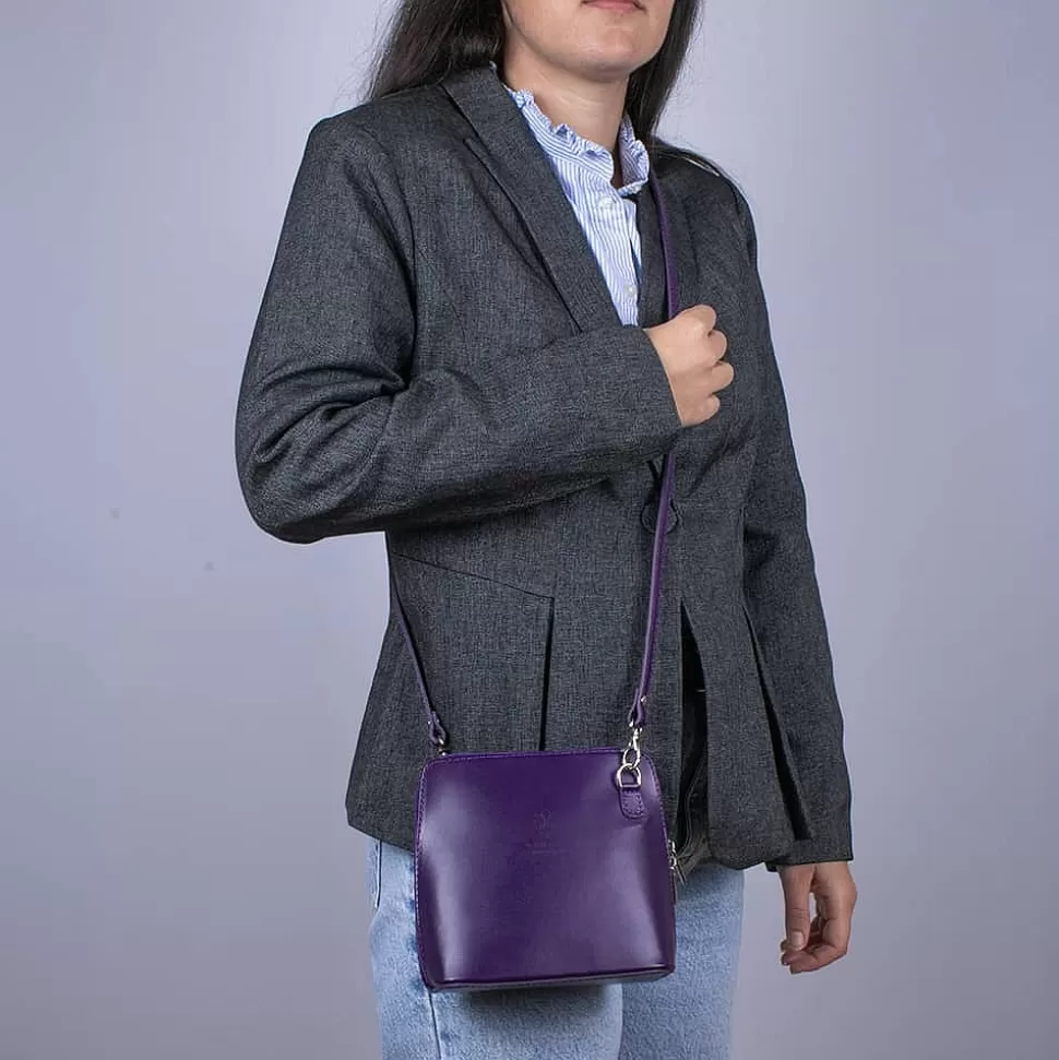 Pia Bijoux Sacs | Sacs Portés Travers | Sac Bandoulière en Cuir Vision Violette