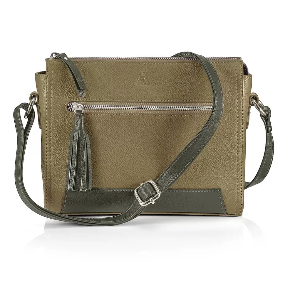 Pia Bijoux Sacs | Sacs Portés Travers | Sac Bandoulière Olive Ouverte