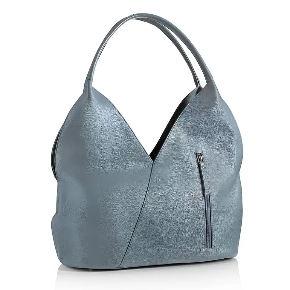 Pia Bijoux Sacs | Sacs À Main | Sac en Cuir Denim Tulipe