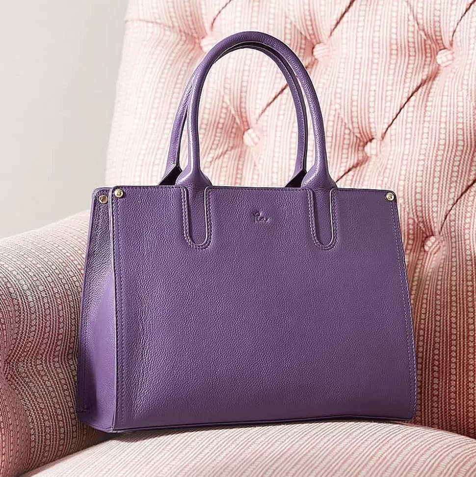 Pia Bijoux Sacs | Sacs À Main | Sac en Cuir Violet Intrigue