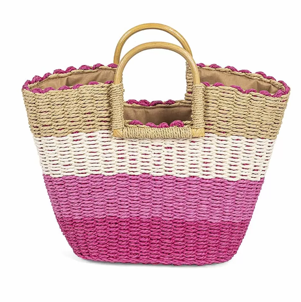 Pia Bijoux Sacs | Sacs À Main | Sac en Paille Sorbet Estival