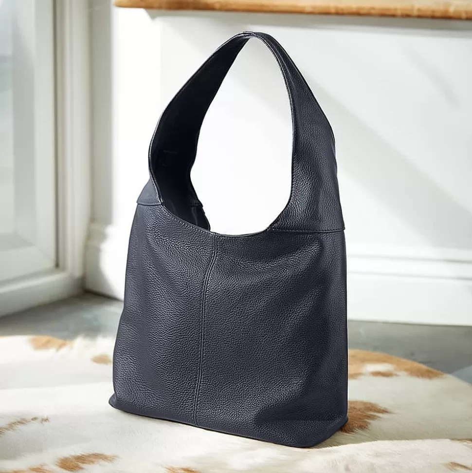 Pia Bijoux Sacs | Sacs À Main | Sac Souple en Cuir Bleu Marine Vérité Intemporelle